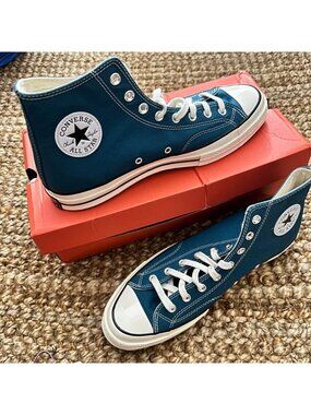 New Converse Chuck 70 High Teal Black A05589C M11.5 W13.5 Sneakers
